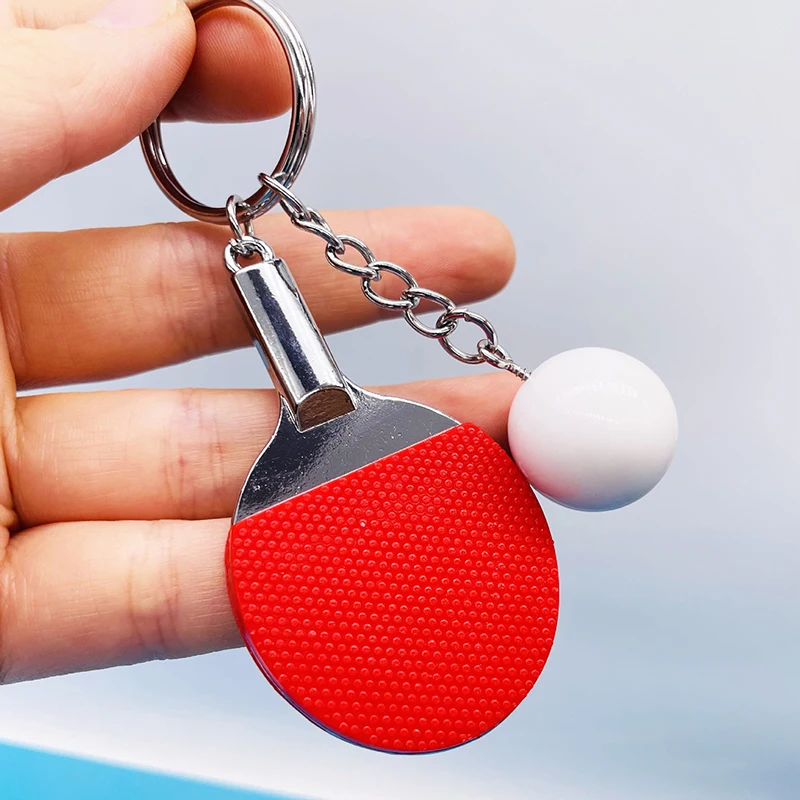 Table Tennis Olympics - 7 Farben Niedliche Tischtennisschläger-Anhänger Souvenir Tischtennisball
