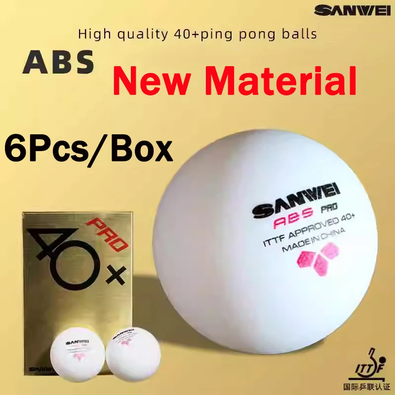 Table Tennis Olympics - 6 Stück/Box Neues Material SANWEI ABS