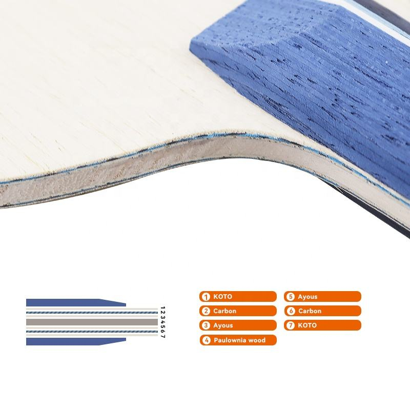 1 Stück Blaues Carbonfaser-Tis – Table Tennis Racket Bewertung und Preis